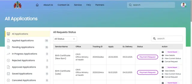 Gambia Government Services Platform screenshot 1
